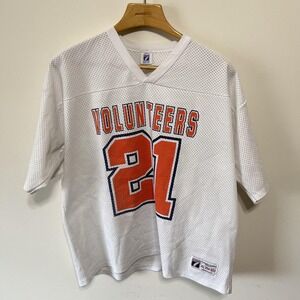 Vintage Tennessee Volunteers Football Jersey Mens XL White Logo 7 USA 90s Mesh